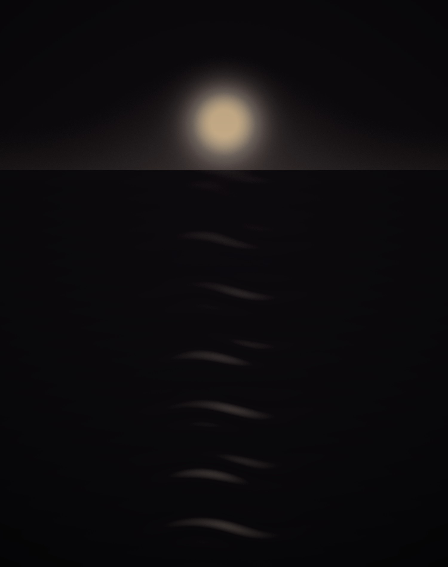 Moonlight on dark water